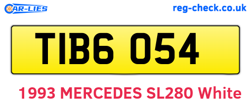TIB6054 are the vehicle registration plates.