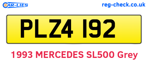 PLZ4192 are the vehicle registration plates.