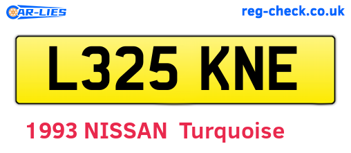 L325KNE are the vehicle registration plates.