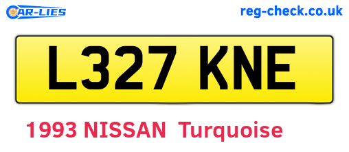 L327KNE are the vehicle registration plates.