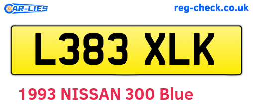 L383XLK are the vehicle registration plates.