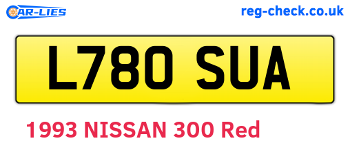L780SUA are the vehicle registration plates.