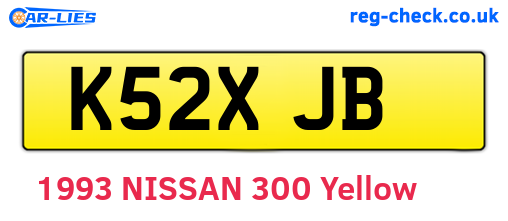 K52XJB are the vehicle registration plates.