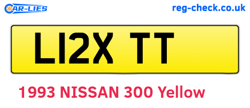 L12XTT are the vehicle registration plates.
