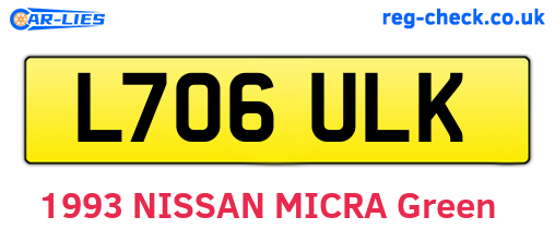 L706ULK are the vehicle registration plates.