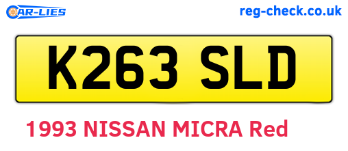 K263SLD are the vehicle registration plates.