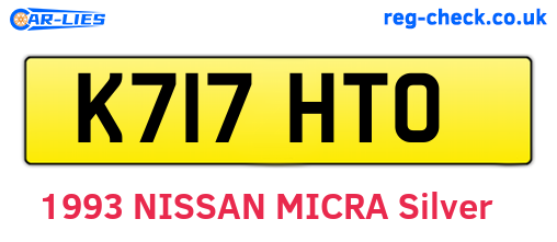 K717HTO are the vehicle registration plates.