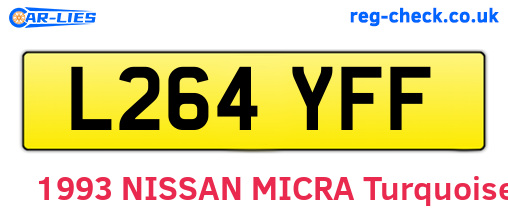 L264YFF are the vehicle registration plates.