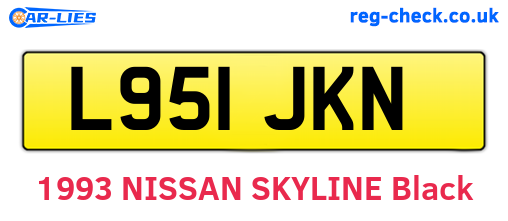 L951JKN are the vehicle registration plates.