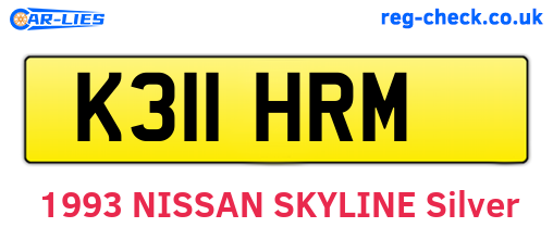 K311HRM are the vehicle registration plates.