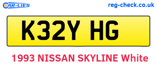 K32YHG are the vehicle registration plates.