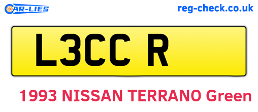 L3CCR are the vehicle registration plates.