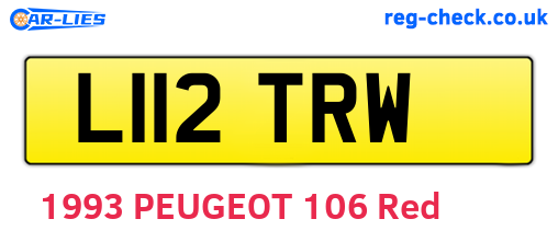 L112TRW are the vehicle registration plates.
