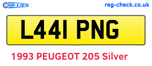 L441PNG are the vehicle registration plates.