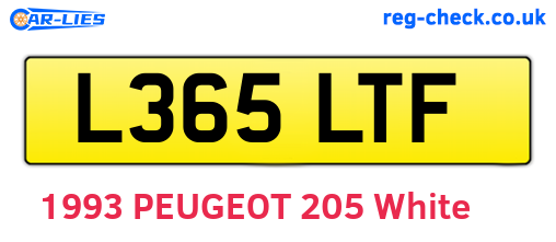 L365LTF are the vehicle registration plates.
