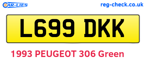 L699DKK are the vehicle registration plates.