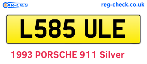 L585ULE are the vehicle registration plates.