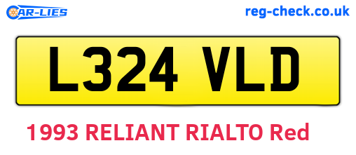 L324VLD are the vehicle registration plates.