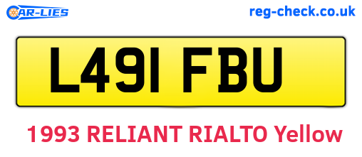 L491FBU are the vehicle registration plates.