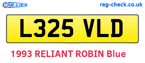 L325VLD are the vehicle registration plates.