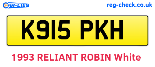 K915PKH are the vehicle registration plates.