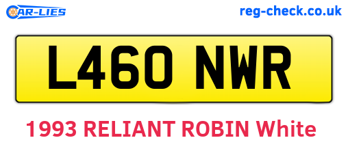 L460NWR are the vehicle registration plates.
