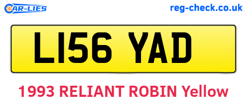 L156YAD are the vehicle registration plates.