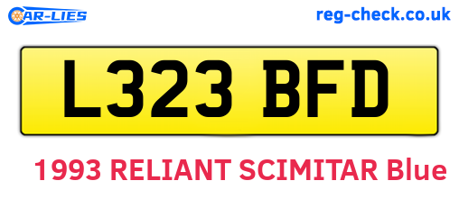 L323BFD are the vehicle registration plates.