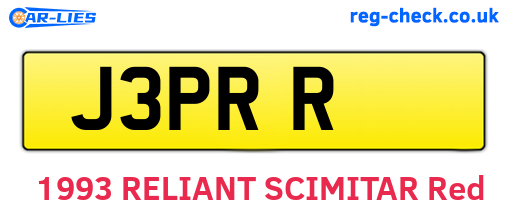J3PRR are the vehicle registration plates.