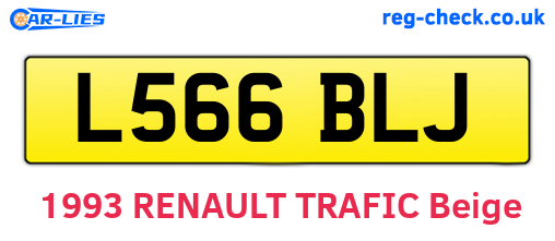 L566BLJ are the vehicle registration plates.