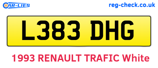 L383DHG are the vehicle registration plates.