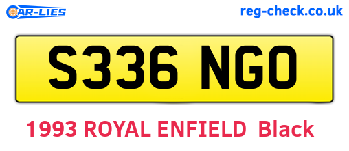 S336NGO are the vehicle registration plates.