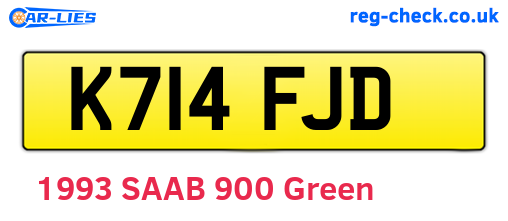 K714FJD are the vehicle registration plates.