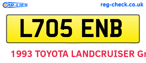 L705ENB are the vehicle registration plates.
