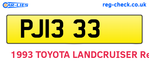 PJI333 are the vehicle registration plates.