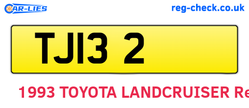 TJI32 are the vehicle registration plates.