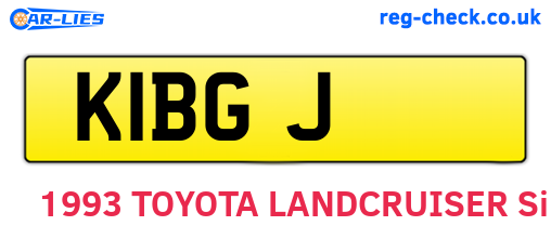 K1BGJ are the vehicle registration plates.