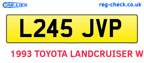 L245JVP are the vehicle registration plates.