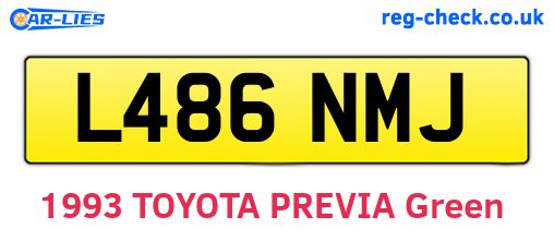 L486NMJ are the vehicle registration plates.