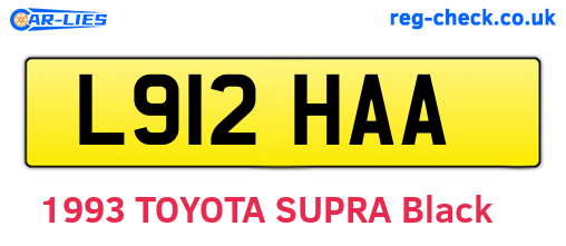 L912HAA are the vehicle registration plates.
