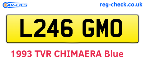 L246GMO are the vehicle registration plates.