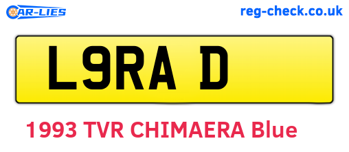 L9RAD are the vehicle registration plates.