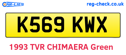 K569KWX are the vehicle registration plates.
