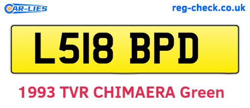 L518BPD are the vehicle registration plates.