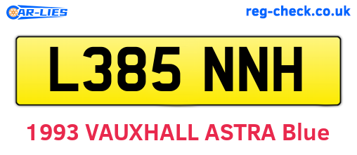 L385NNH are the vehicle registration plates.