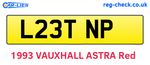 L23TNP are the vehicle registration plates.