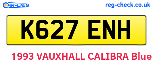 K627ENH are the vehicle registration plates.