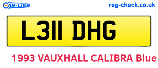 L311DHG are the vehicle registration plates.