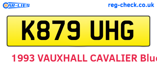 K879UHG are the vehicle registration plates.