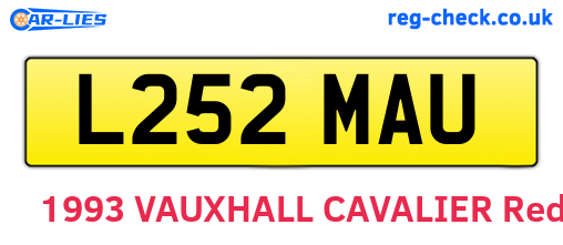 L252MAU are the vehicle registration plates.